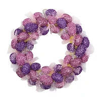 Northlight 20" Glittered Egg With Mesh Ribbons Wreath