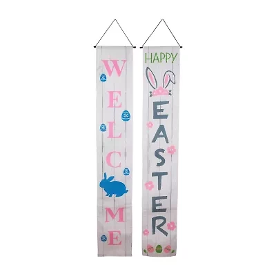 Northlight 71" Welcome And Happy Outdoor Banner