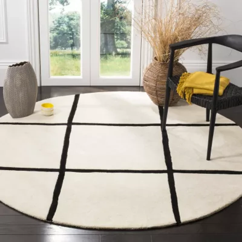 Safavieh Jayma Geometric Hand Tufted Wool Indoor Round Rug