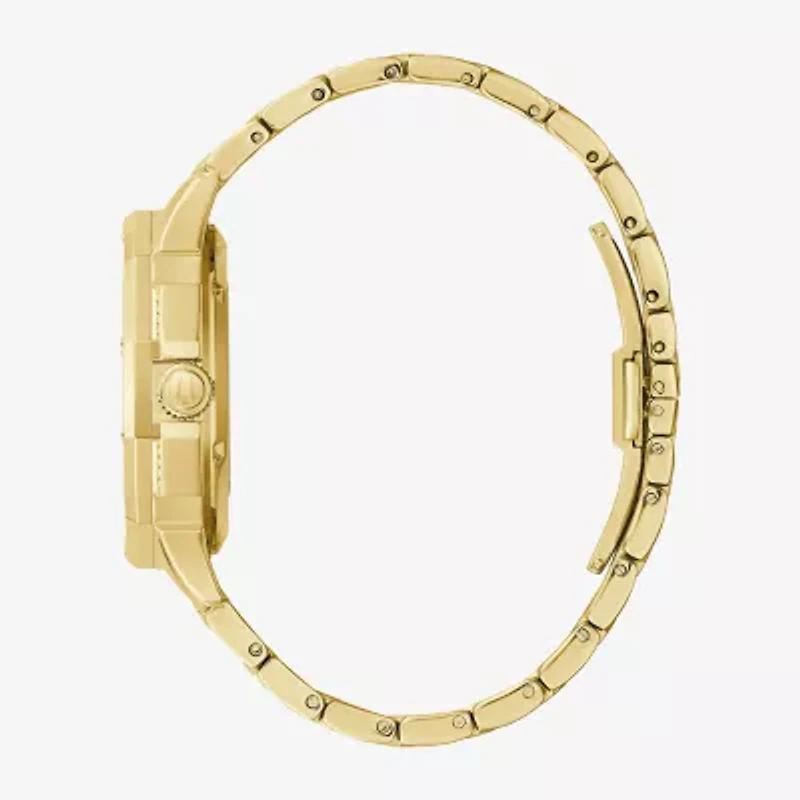 Bulova Octava Mens Automatic Gold Tone Stainless Steel Bracelet Watch 98a292