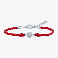 Womens Diamond Accent Diamond Sterling Silver Cord Bracelet