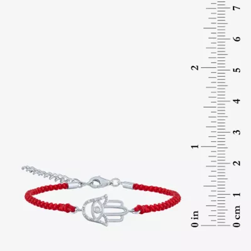 Diamond Accent Womens Diamond Accent Diamond Sterling Silver Cord Bracelet