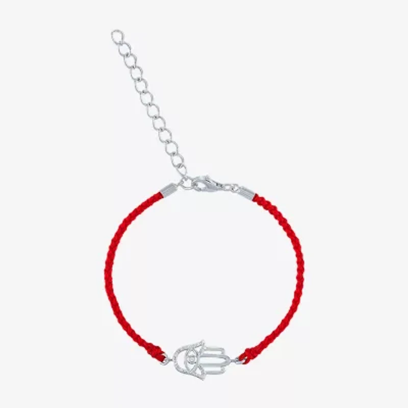 Diamond Accent Womens Diamond Accent Diamond Sterling Silver Cord Bracelet