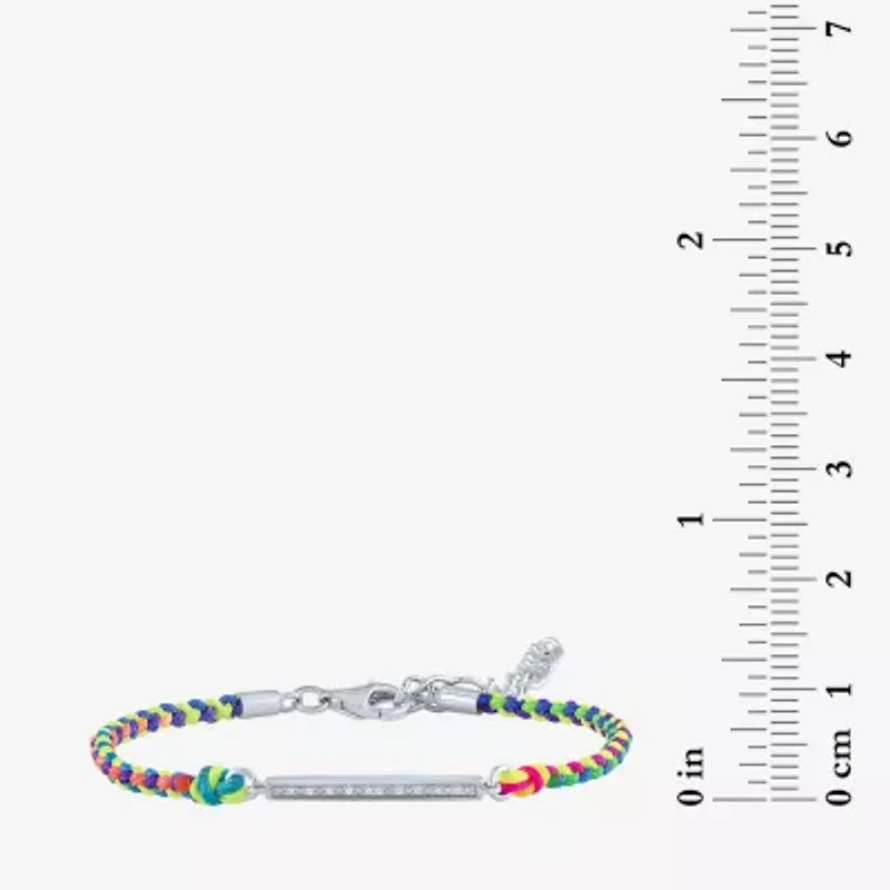 Womens Diamond Accent Diamond Sterling Silver Cord Bracelet