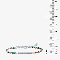 Womens Diamond Accent Diamond Sterling Silver Cord Bracelet
