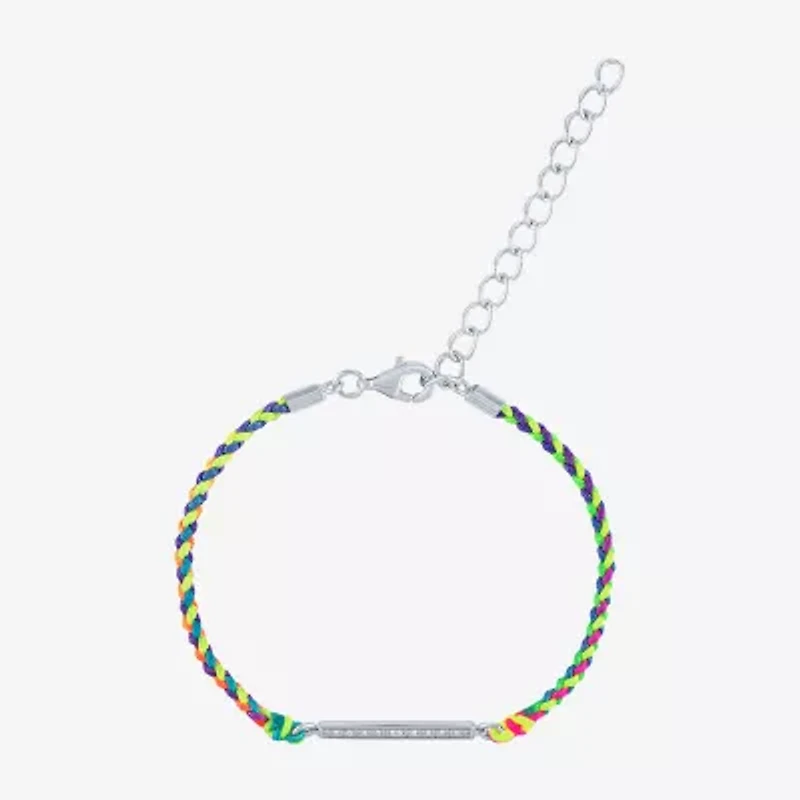 Womens Diamond Accent Diamond Sterling Silver Cord Bracelet