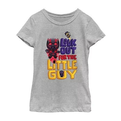 Quantumania Little & Big Kid Girls Crew Neck Short Sleeve Regular Fit Ant Man Graphic T-Shirt