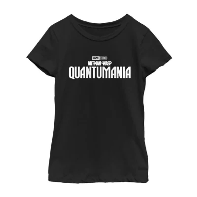Quantumania Little & Big Kid Girls Crew Neck Short Sleeve Regular Fit Ant Man Graphic T-Shirt