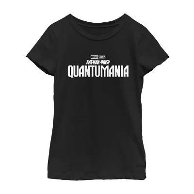 Quantumania Little & Big Kid Girls Crew Neck Short Sleeve Regular Fit Ant Man Graphic T-Shirt