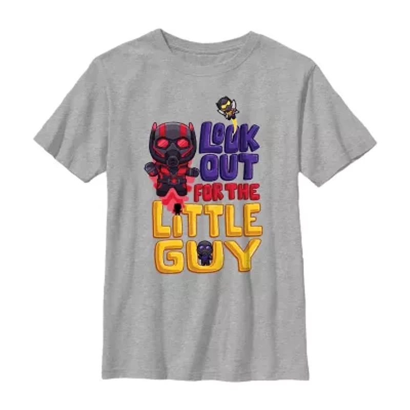 Quantumania Little & Big Kid Boys Crew Neck Short Sleeve Regular Fit Ant Man Graphic T-Shirt