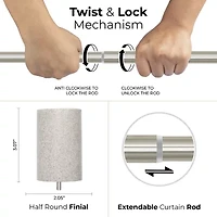 Deco Window Barrel Marbel 1 IN Curtain Rod