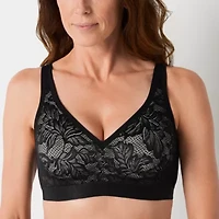 Ambrielle Cotton Unlined Wirefree Lace Bra