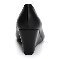 CL by Laundry Nima Womens Round Closed Toe Wedge Heel Pumps