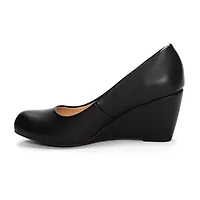 CL by Laundry Nima Womens Round Closed Toe Wedge Heel Pumps