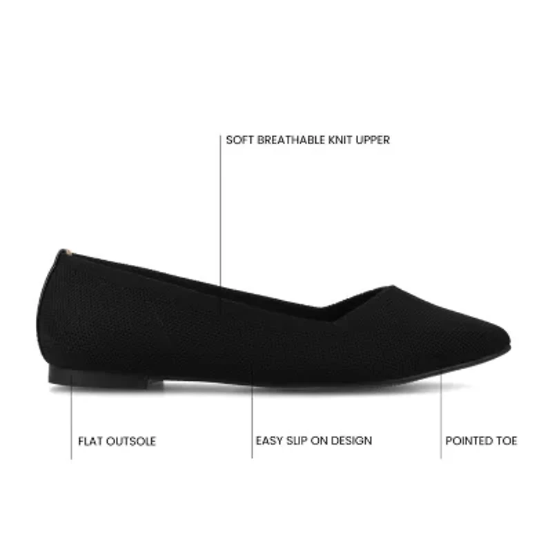 Journee Collection Minnah Womens Pointed Closed Toe Slip-On Shoe