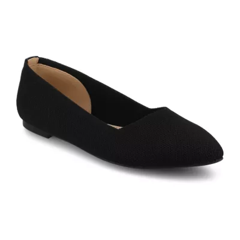 Journee Collection Minnah Womens Pointed Closed Toe Slip-On Shoe