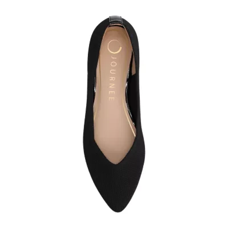 Journee Collection Minnah Womens Pointed Closed Toe Slip-On Shoe