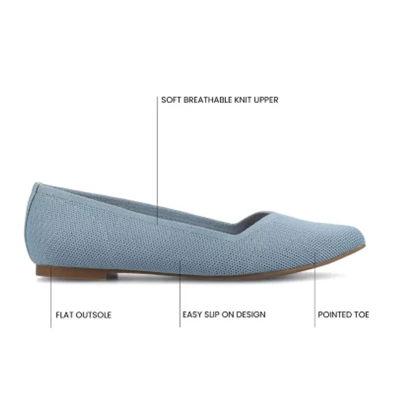 Journee Collection Minnah Womens Pointed Closed Toe Slip-On Shoe