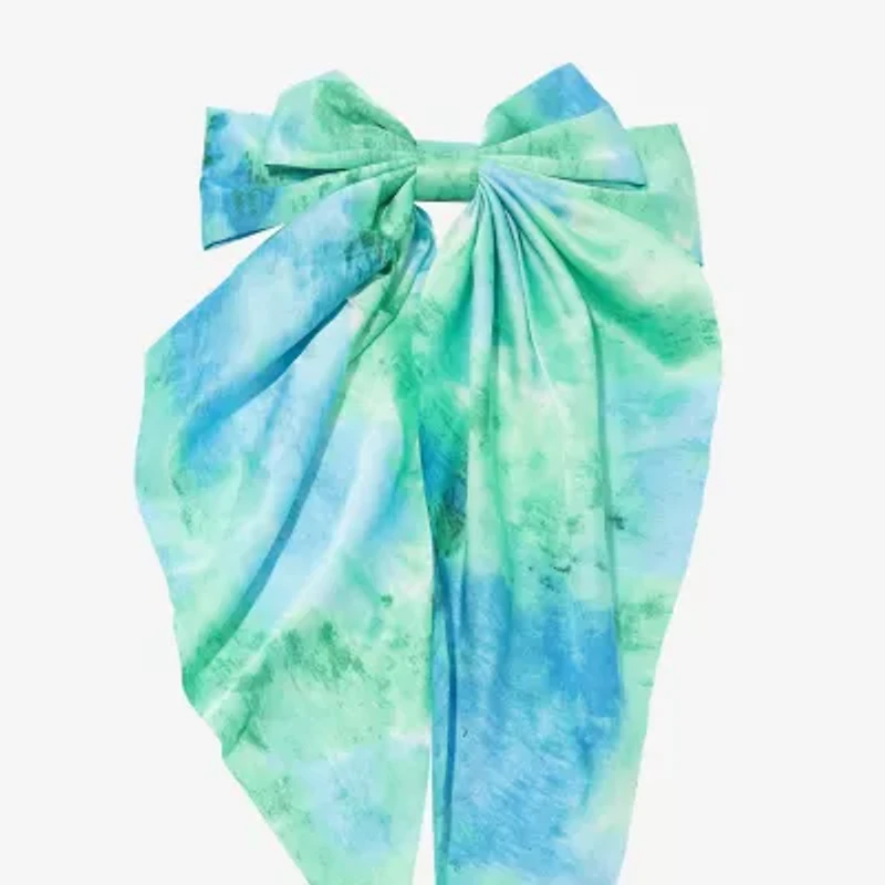 Arizona Green & Blue Tie Dye Hair Bow
