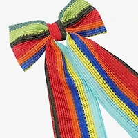Arizona Multi Color Striped Knit Hair Bow