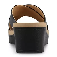 Journee Collection Cloudsteppers Womens Biara Wedge Sandals