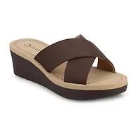 Journee Collection Womens Biara Wedge Sandals