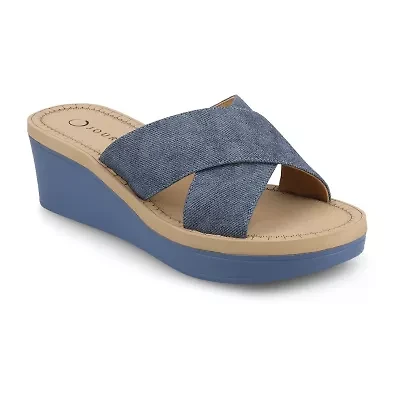 Journee Collection Womens Biara Wedge Sandals