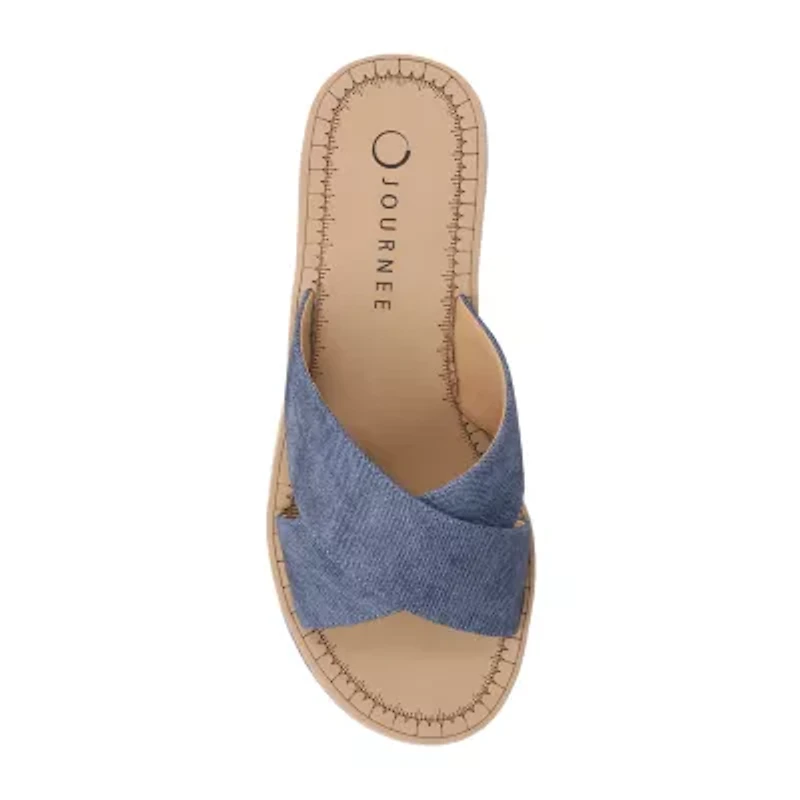 Journee Collection Womens Biara Wedge Sandals