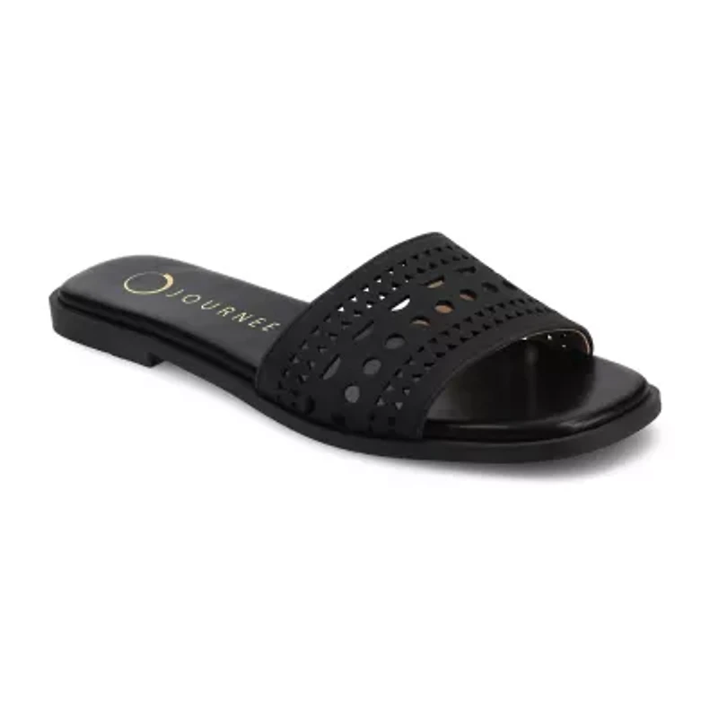 Journee Collection Womens Brodie Flat Sandals