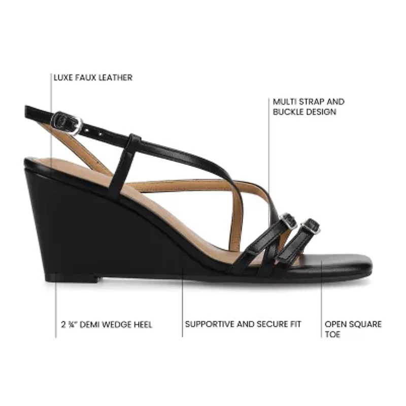 Journee Collection Womens Clinne Wedge Sandals