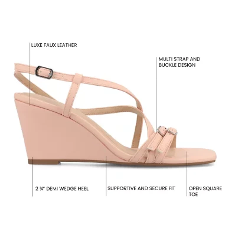 Journee Collection Womens Clinne Wedge Sandals