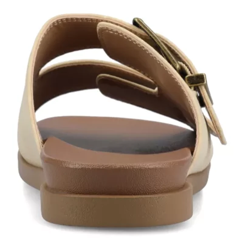 Journee Collection Womens Cosette Adjustable Strap Flat Sandals
