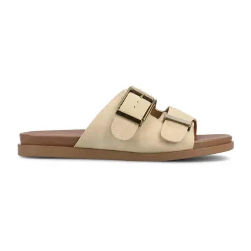 Journee Collection Womens Cosette Adjustable Strap Flat Sandals