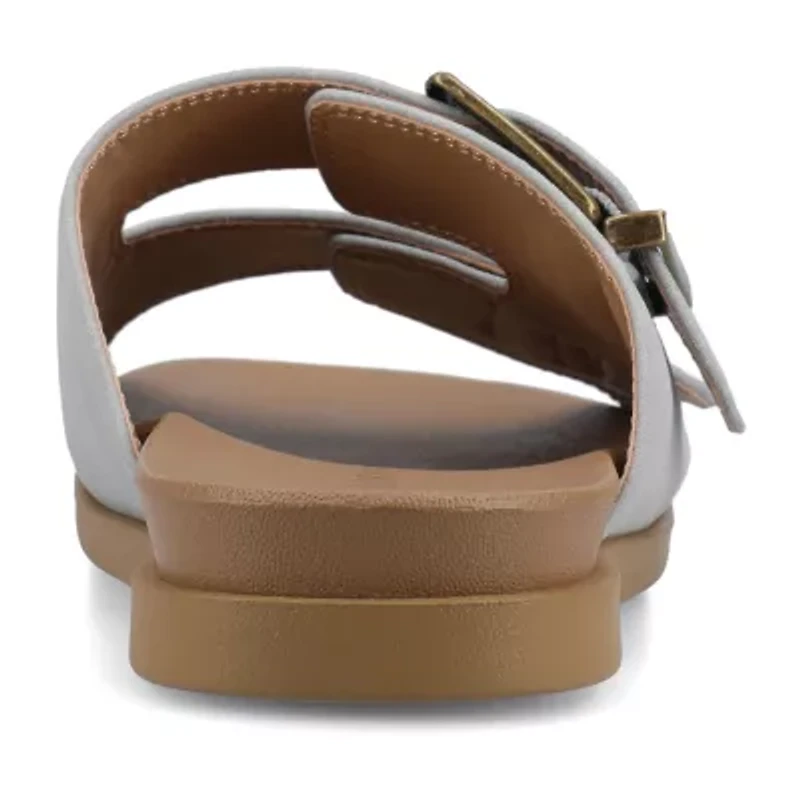 Journee Collection Womens Cosette Adjustable Strap Flat Sandals