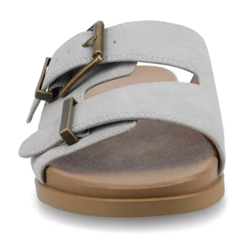 Journee Collection Womens Cosette Adjustable Strap Flat Sandals