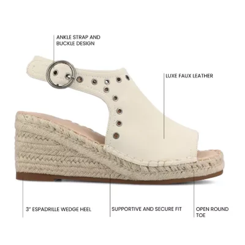 Journee Collection Womens Crisie Wedge Sandals