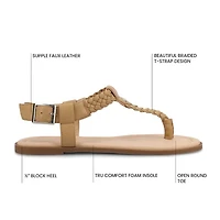 Journee Collection Womens Genevive Flat Sandals