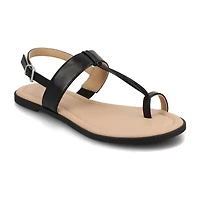 Journee Collection Cloudsteppers Womens Gerra Flat Sandals