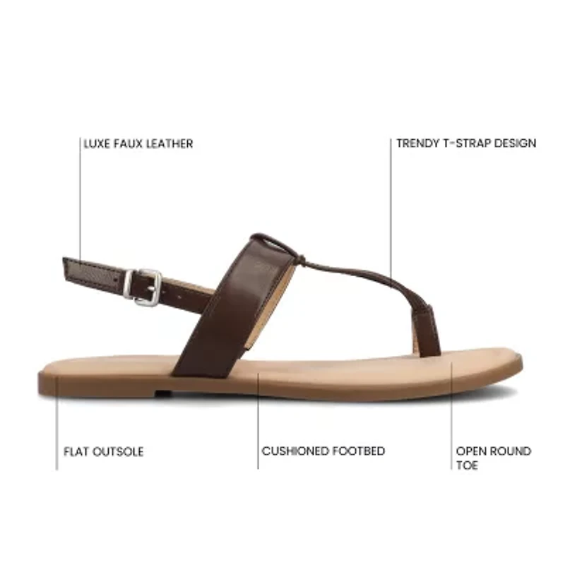 Journee Collection Womens Gerra Flat Sandals