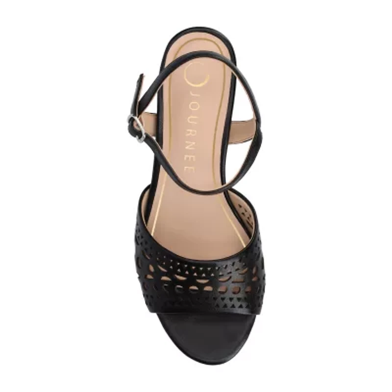 Journee Collection Womens Jessly Heeled Sandals