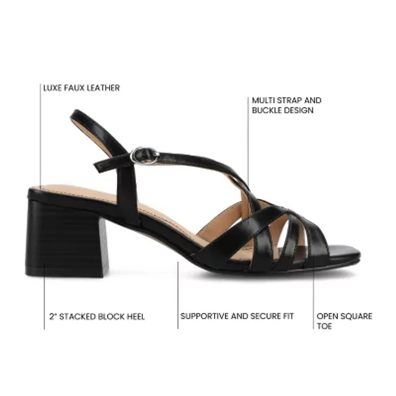 Journee Collection Cloudsteppers Womens Shyla Heeled Sandals