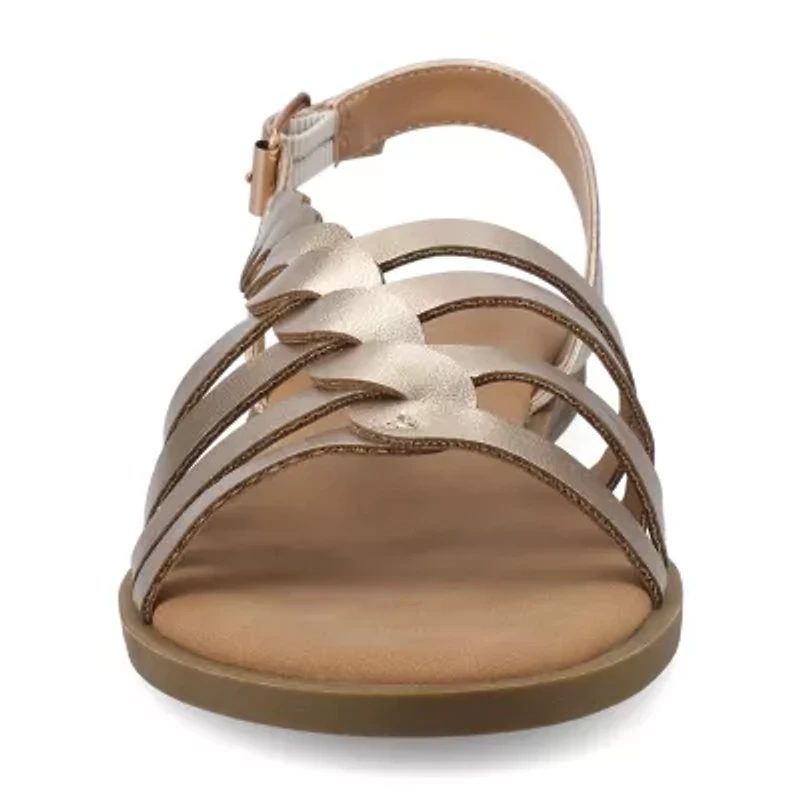 Journee Collection Womens Solay Flat Sandals