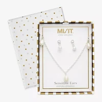 Mixit Womens Glass Hypoallergenic 2-pc. Jewelry Set