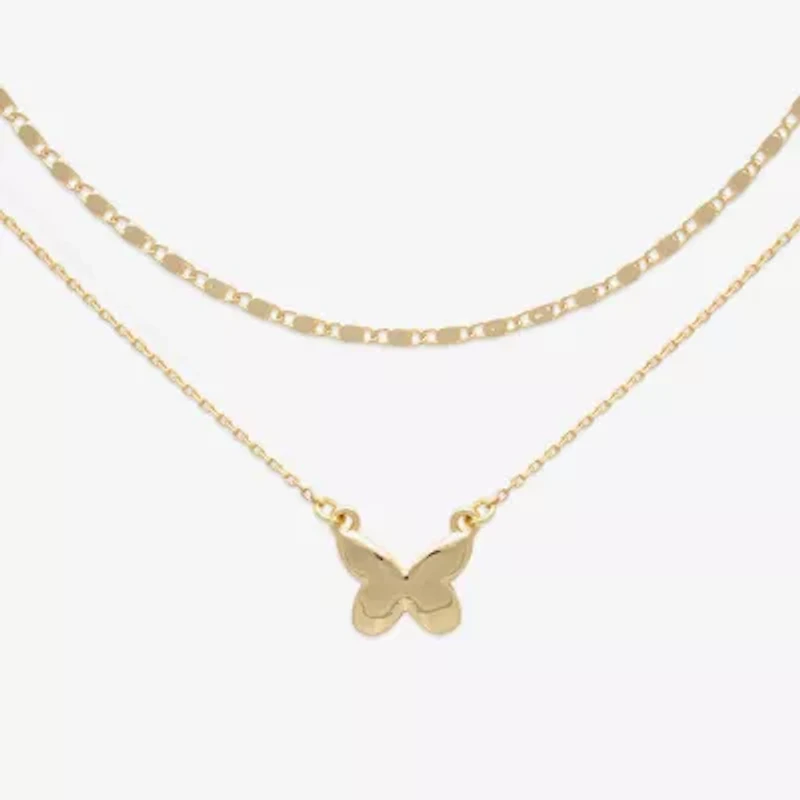 Mixit Womens Butterfly Hypoallergenic 2-pc. Necklace Set