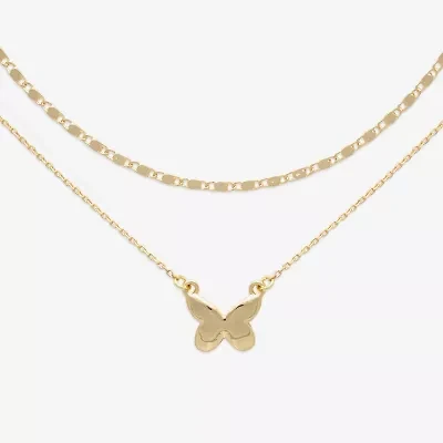 Mixit Womens Butterfly Hypoallergenic 2-pc. Necklace Set