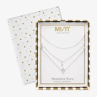 Mixit Womens Cubic Zirconia Cross Hypoallergenic 3-pc. Necklace Set