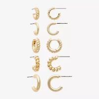 Mixit Womens Hypoallergenic 5 Pair Earring Set