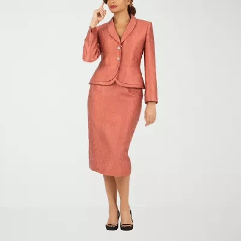 Giovanna Signature 2-pc. Brocade Skirt Suit-Plus