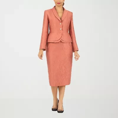 Giovanna Signature 2-pc. Brocade Skirt Suit-Plus