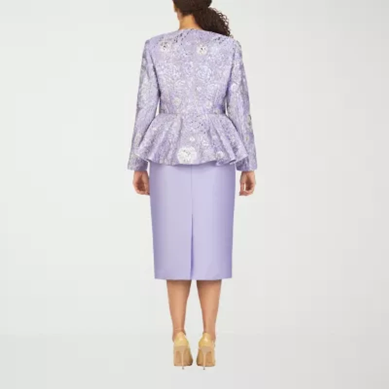 Giovanna Collection 3-pc. Brocade Skirt Suit